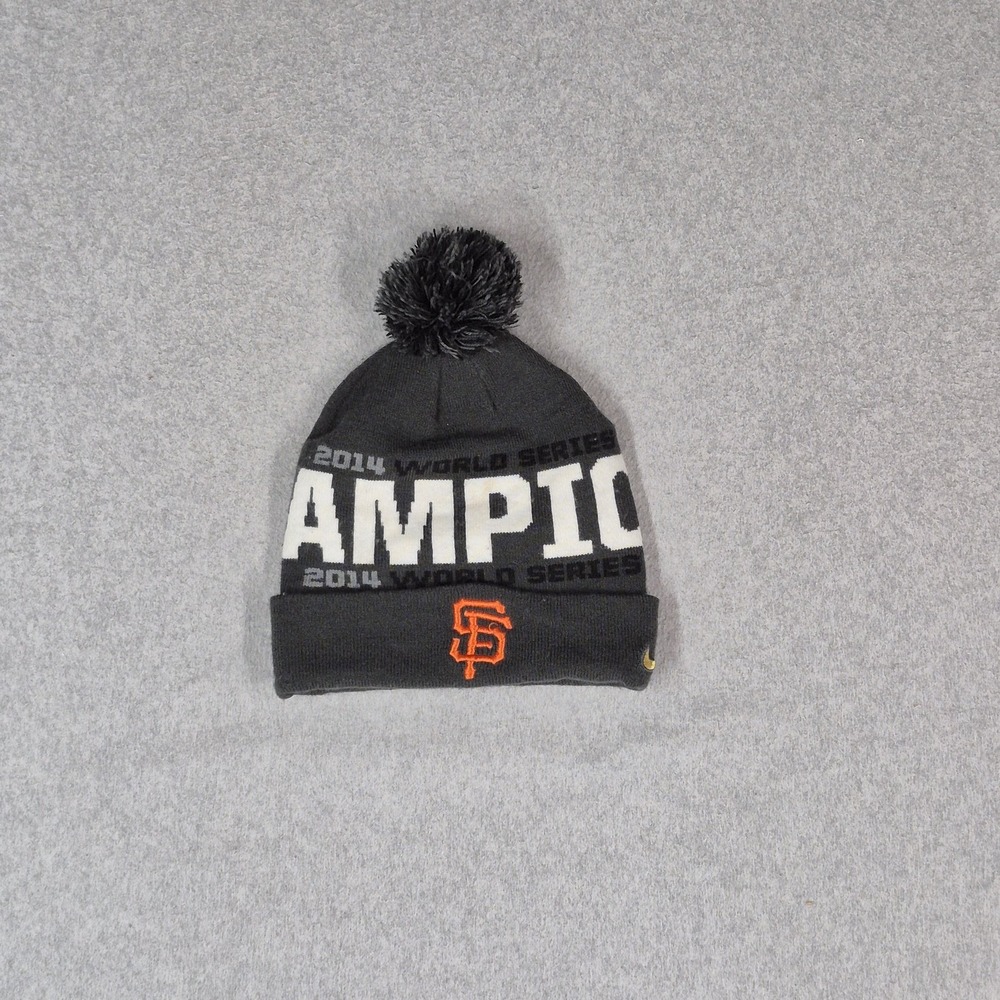 San Francisco Giants Men Beanie OS Black Nike Pom Logo 2014 READ